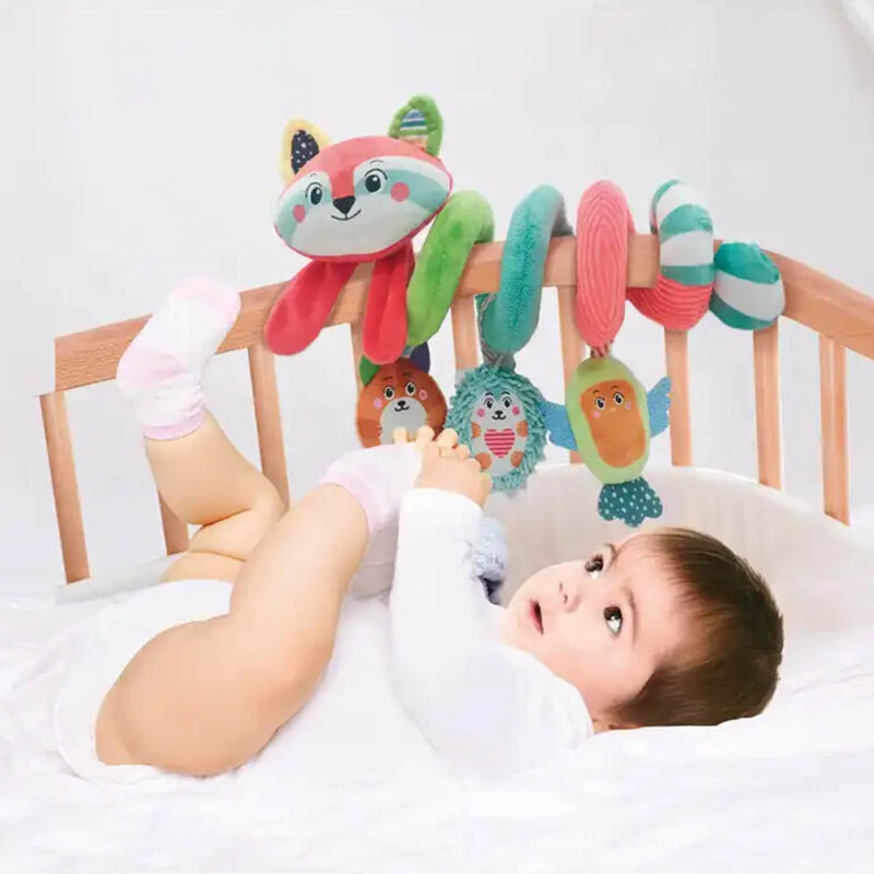 Baby Clementoni Soft Spiral Happy Animals Κρεμαστό Κούνιας (1000-17799) -  Jonik Toys